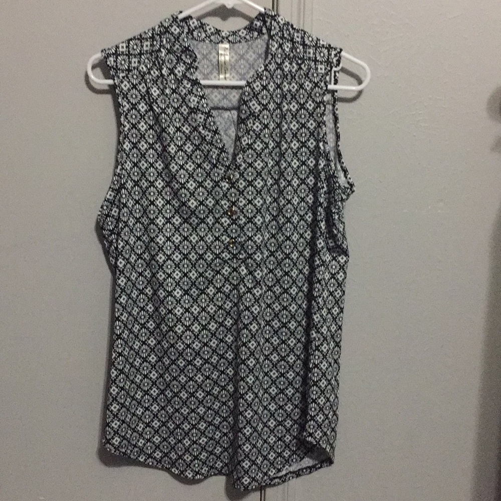 Black with white blouse